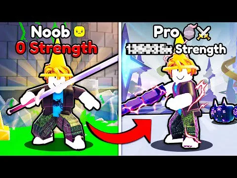 I Beat Pull a Sword as a NOOB in Roblox!